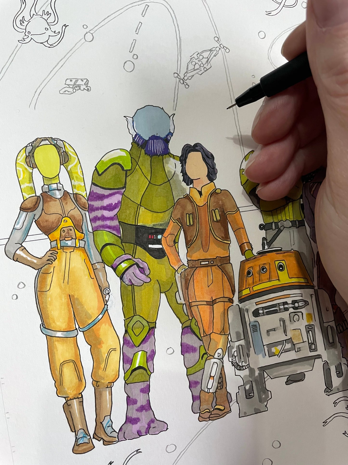 Rebels Original Art - The Tiny Art Co