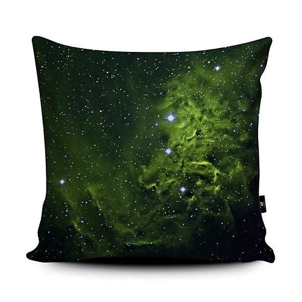 Space Cushion - Flaming Green Star - The Tiny Art Co