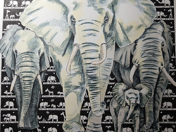 Elephant Art Print - The Tiny Art Co