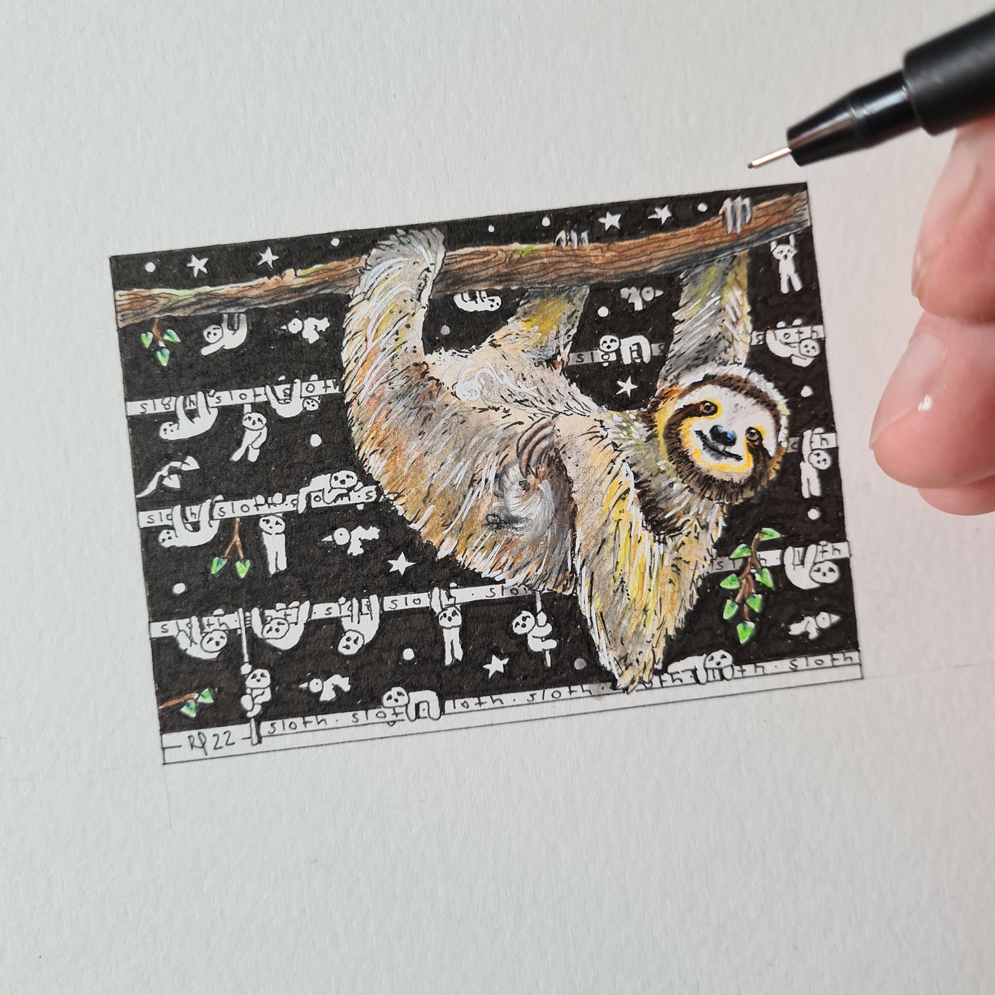 Sloth ACEO Print - The Tiny Art Co