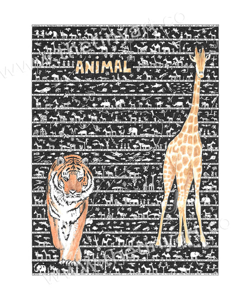 Animal Art Print - The Tiny Art Co