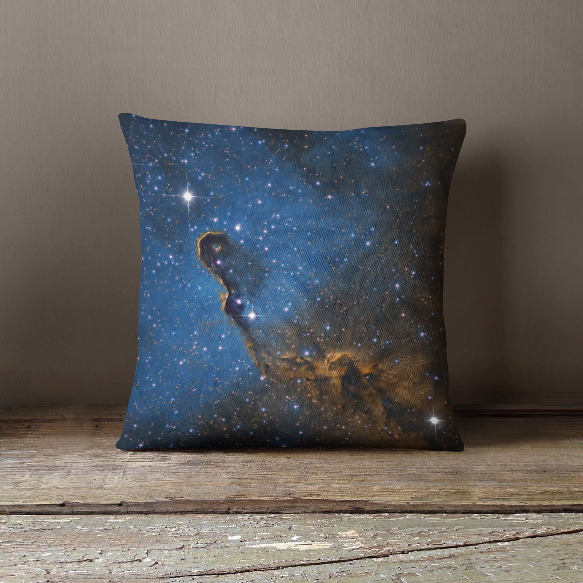 Space Cushion - Blue Elephant - The Tiny Art Co