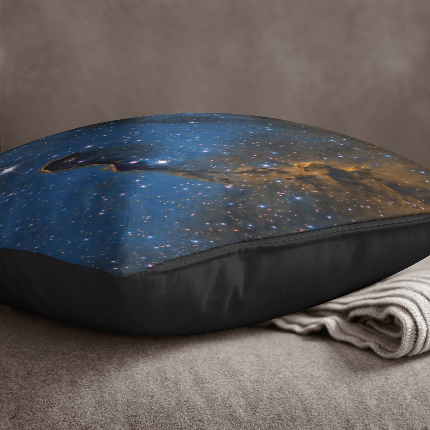 Space Cushion - Blue Elephant - The Tiny Art Co