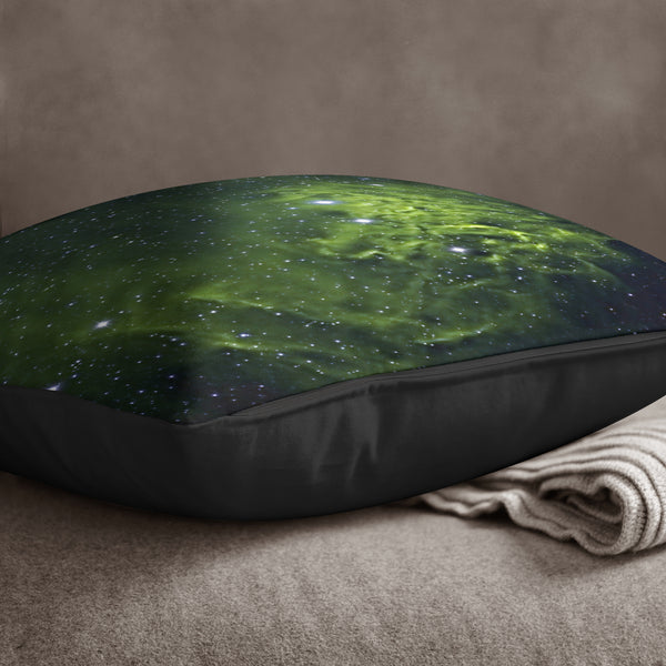 Space Cushion - Flaming Green Star - The Tiny Art Co