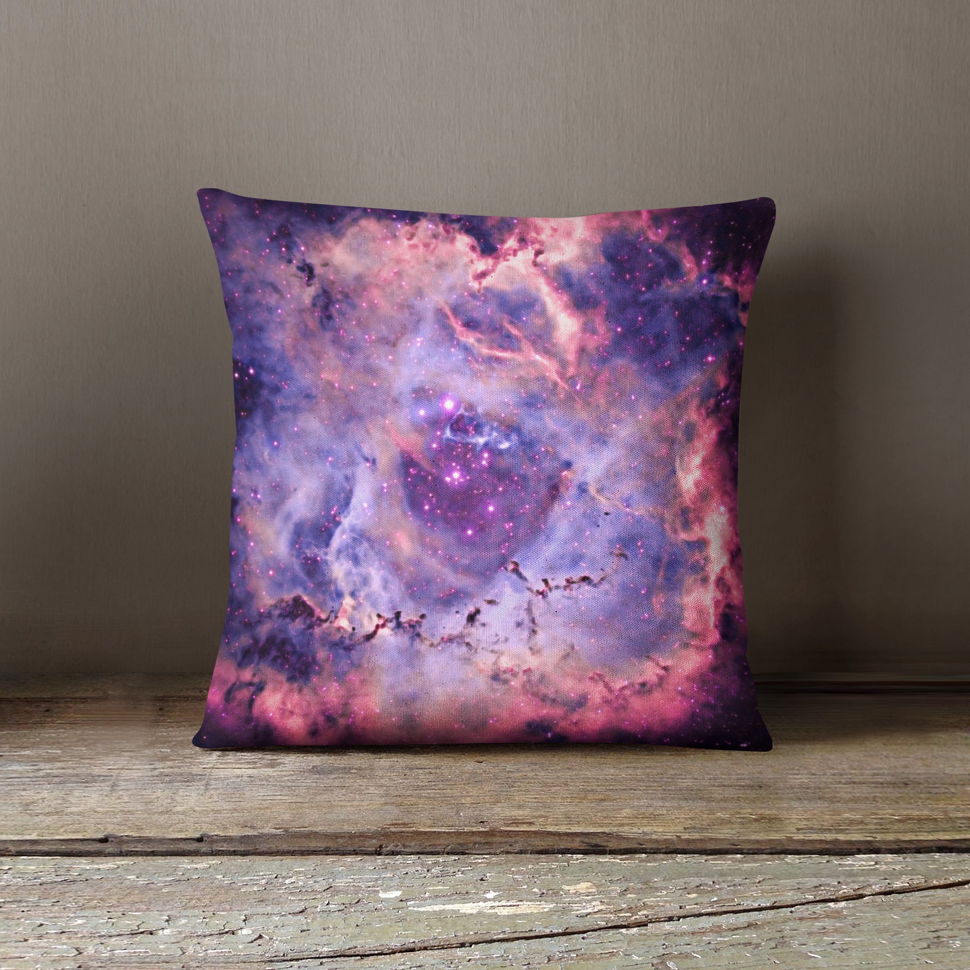 Space Cushion - Pink Nebula Rosette - The Tiny Art Co