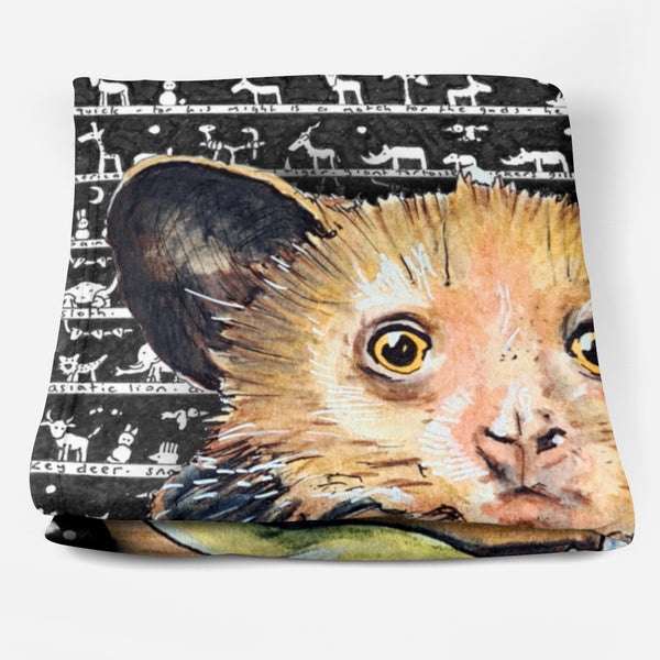 Aye Aye Axolotl Fleece Blanket - The Tiny Art Co