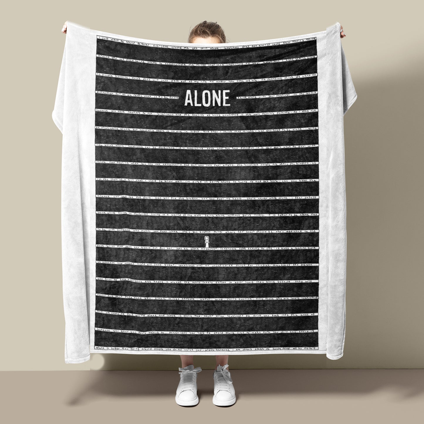 Alone Fleece Blanket - The Tiny Art Co