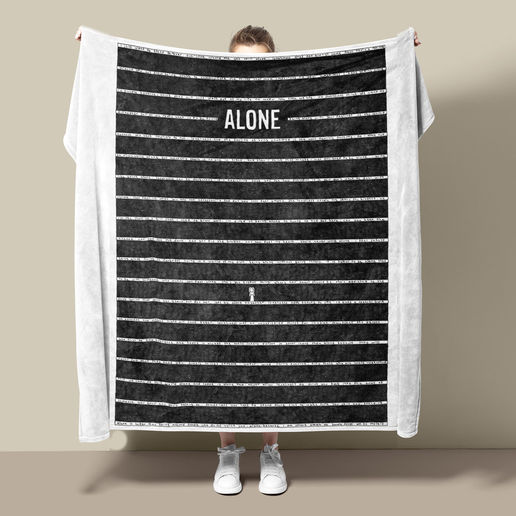 Alone Fleece Blanket - The Tiny Art Co