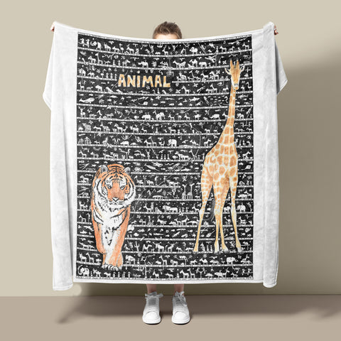 Animal Fleece Blanket - The Tiny Art Co