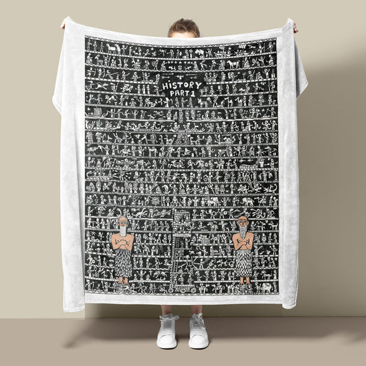 History Fleece Blanket - The Tiny Art Co