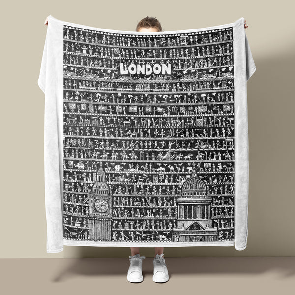 London Fleece Blanket - The Tiny Art Co