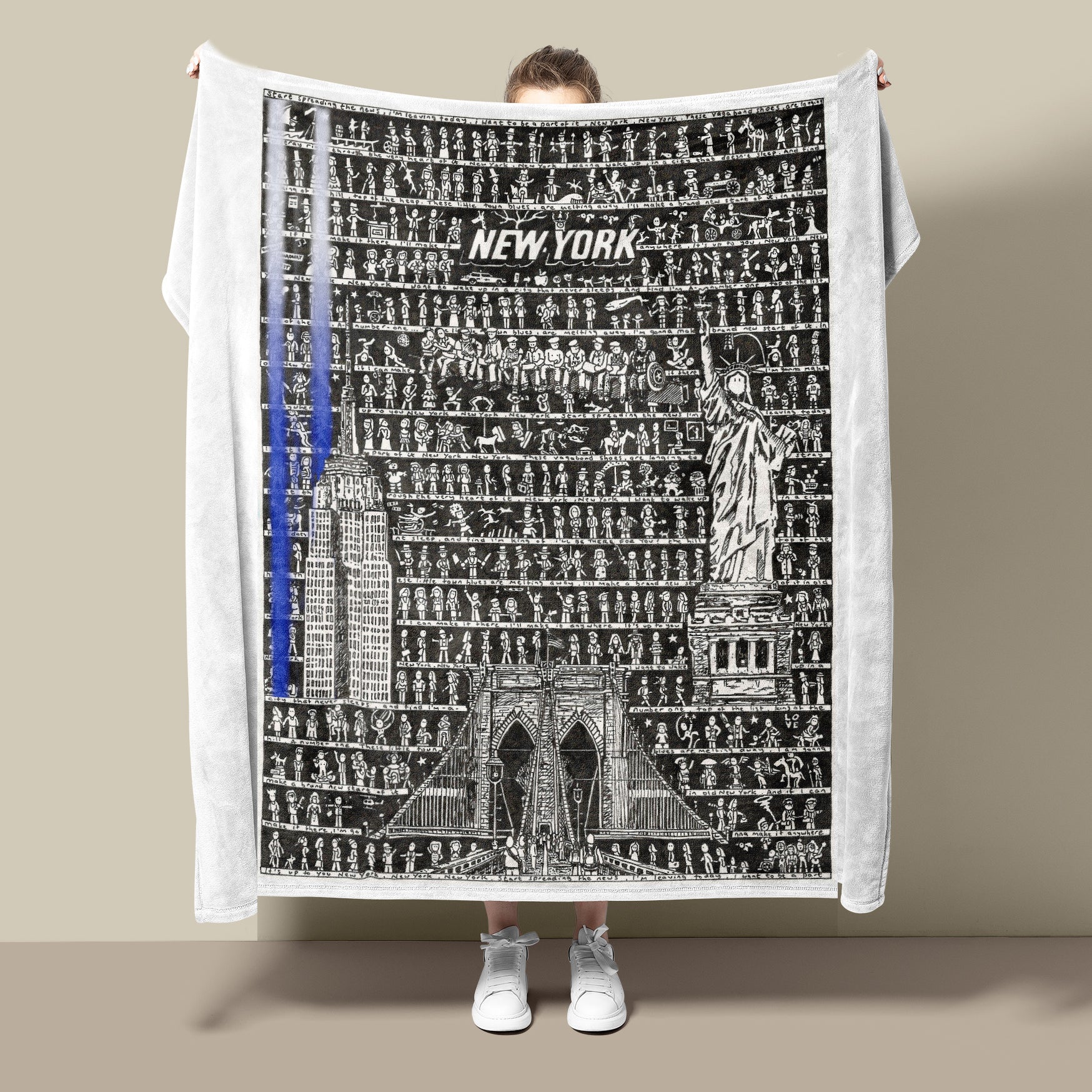 New York Fleece Blanket - The Tiny Art Co