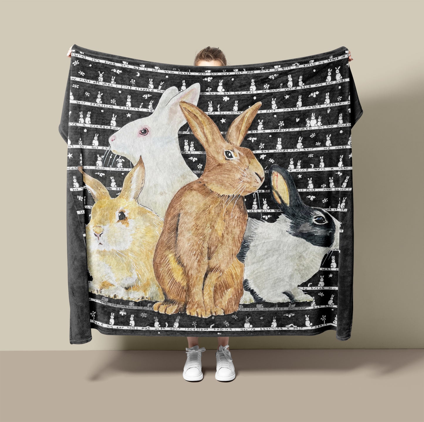 Rabbits Fleece Blanket