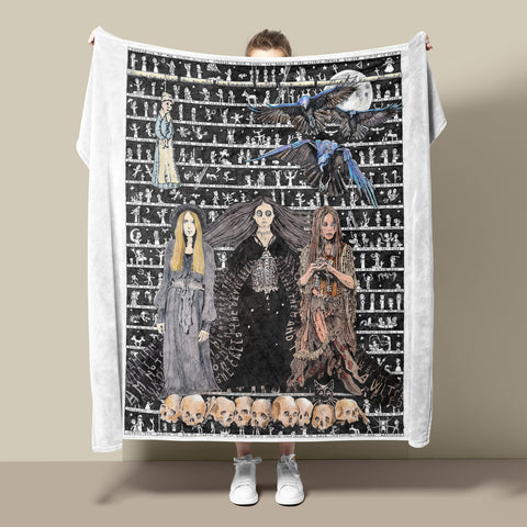 Witch Fleece Blanket - White