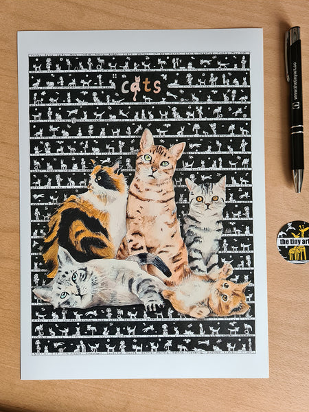 Cats Standard Print - The Tiny Art Co