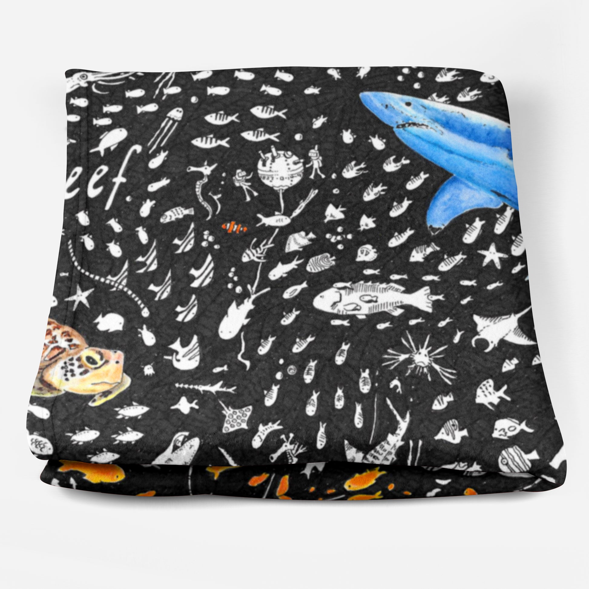 Coral Reef Fleece Blanket - The Tiny Art Co