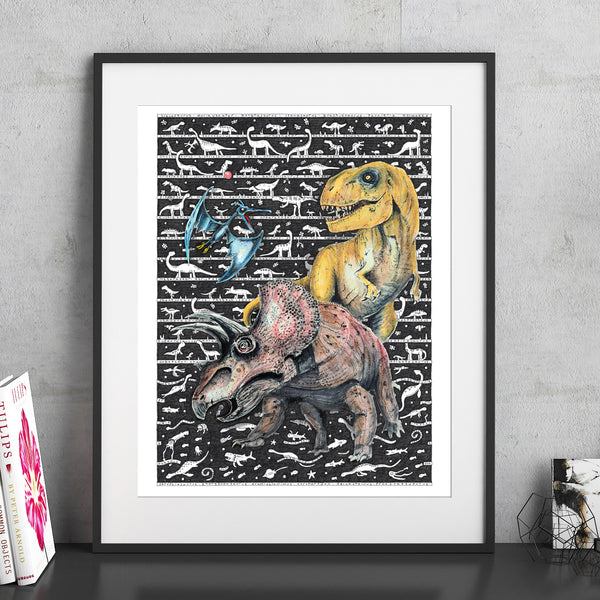 Dinosaur 3 Fine Art Print - The Tiny Art Co