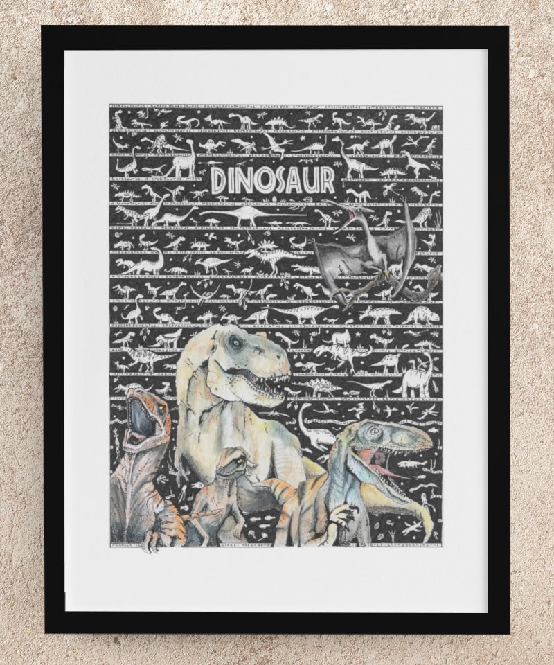 Dinosaur Fine Art Print - The Tiny Art Co