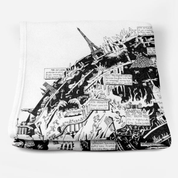 Disasters of the 20th Century Fleece Blanket - The Tiny Art Co