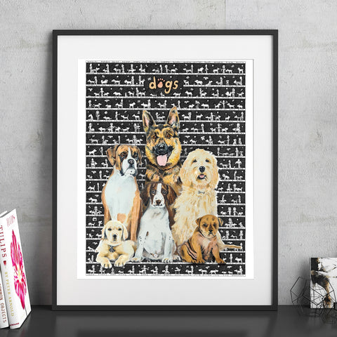 Dogs Art Print - The Tiny Art Co