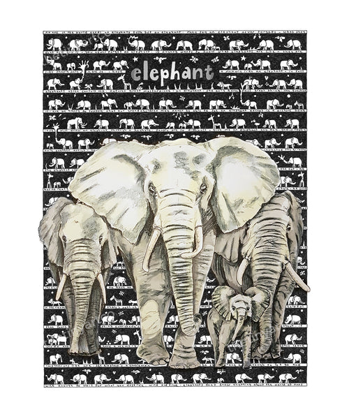 Elephant Art Print - The Tiny Art Co