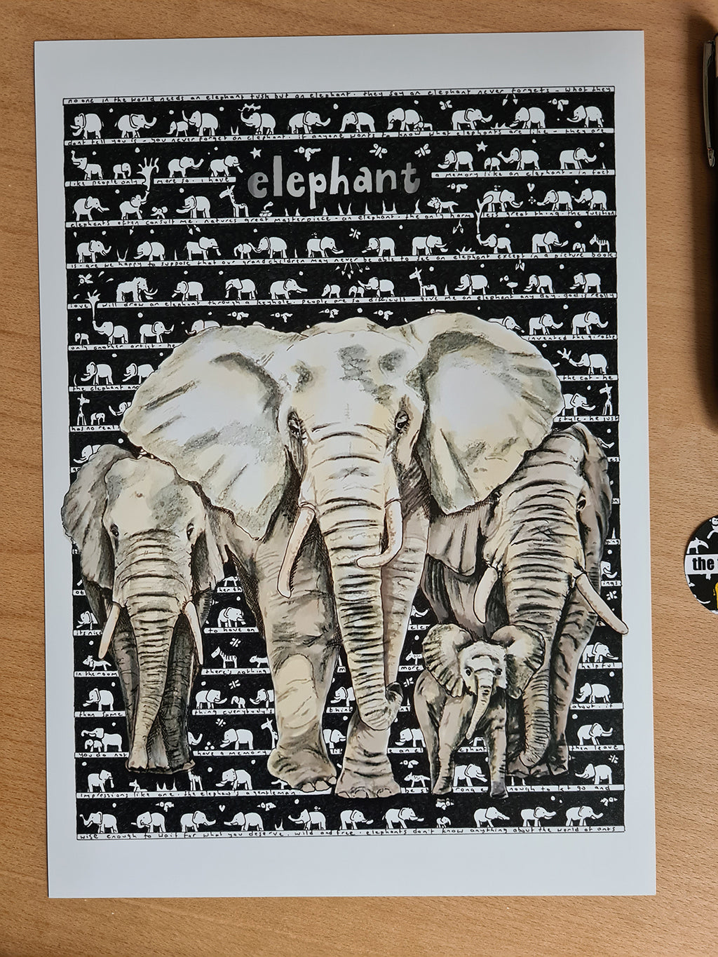 Elephant Standard Print - The Tiny Art Co