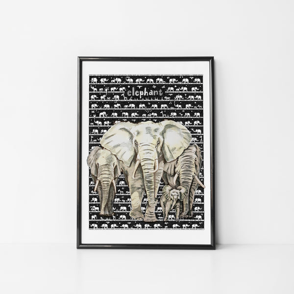 Elephant Standard Print - The Tiny Art Co