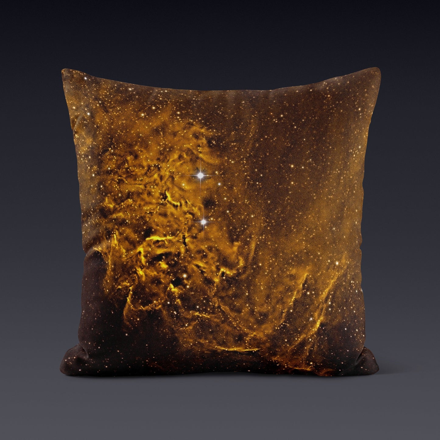 Space Cushion - Flaming Gold Star - The Tiny Art Co