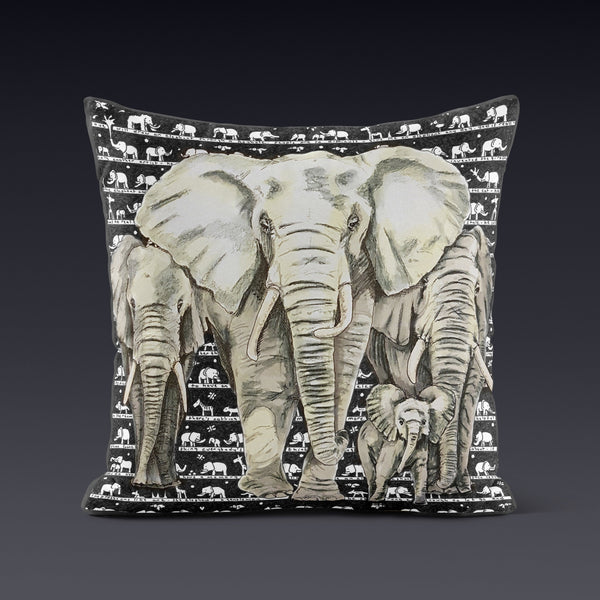 Elephant Cushion - The Tiny Art Co