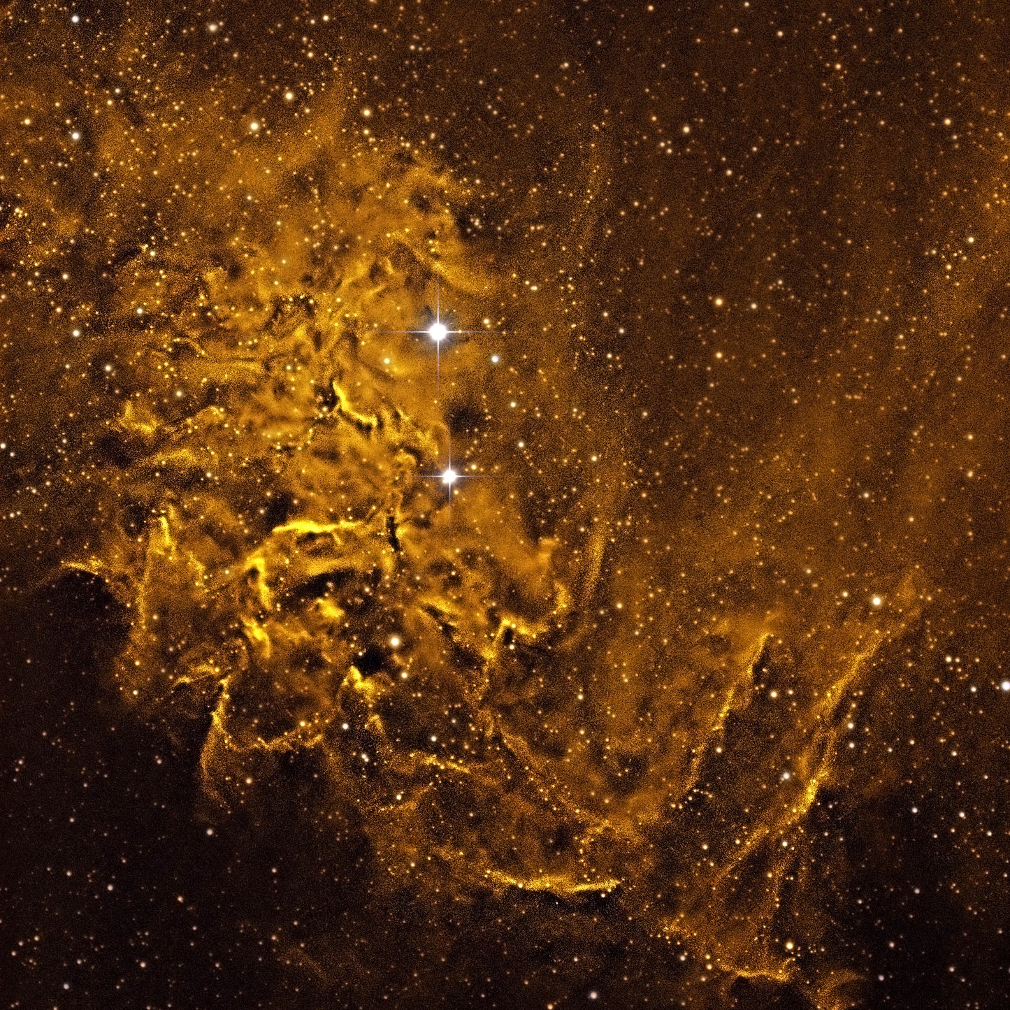 Space Blanket - Flaming Star Nebula Gold - The Tiny Art Co