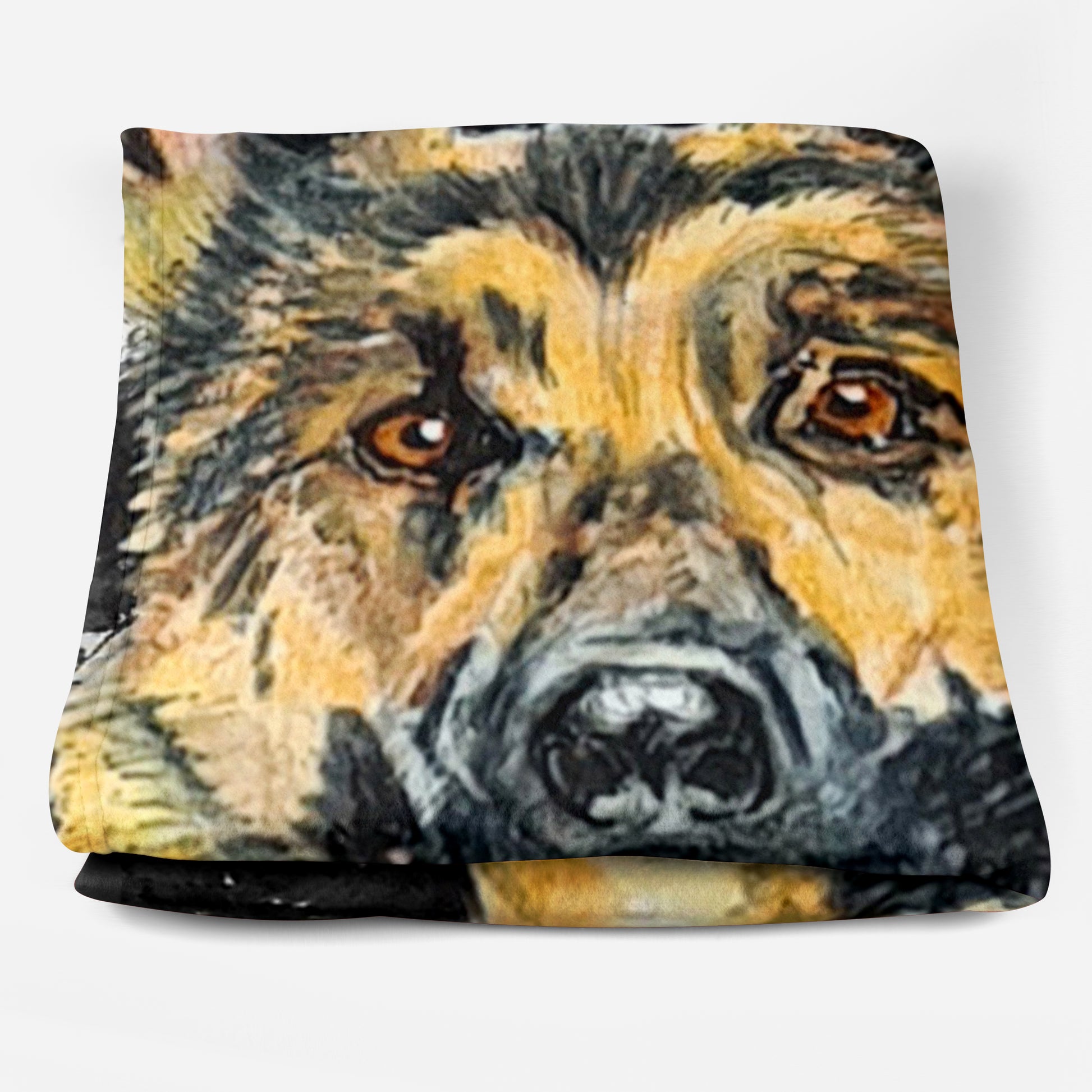 Dog Blanket - German Shepherd Fleece Blanket - The Tiny Art Co