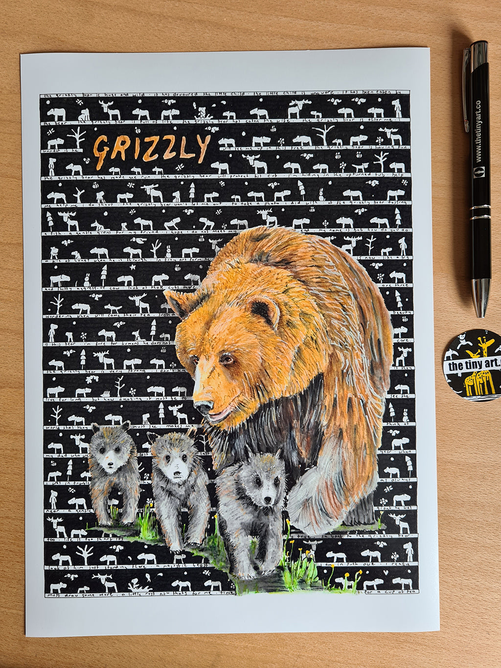 Grizzly Standard Print - The Tiny Art Co