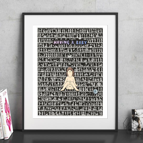 Having a Baby Fine Art Print - The Tiny Art Co