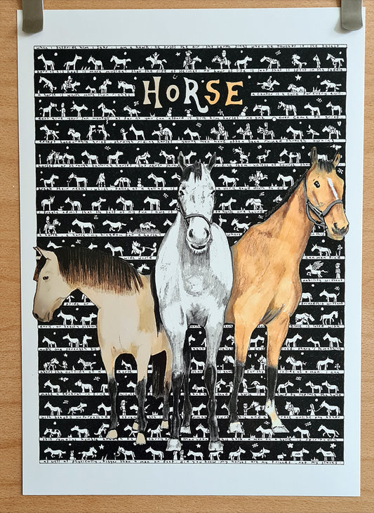 Horse Test Print - The Tiny Art Co