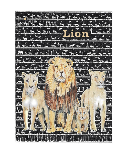 Lion Art Print - The Tiny Art Co