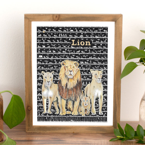 Lion Fine Art Print - The Tiny Art Co