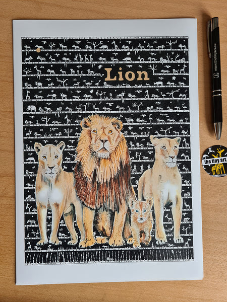 Lion Standard Print - The Tiny Art Co