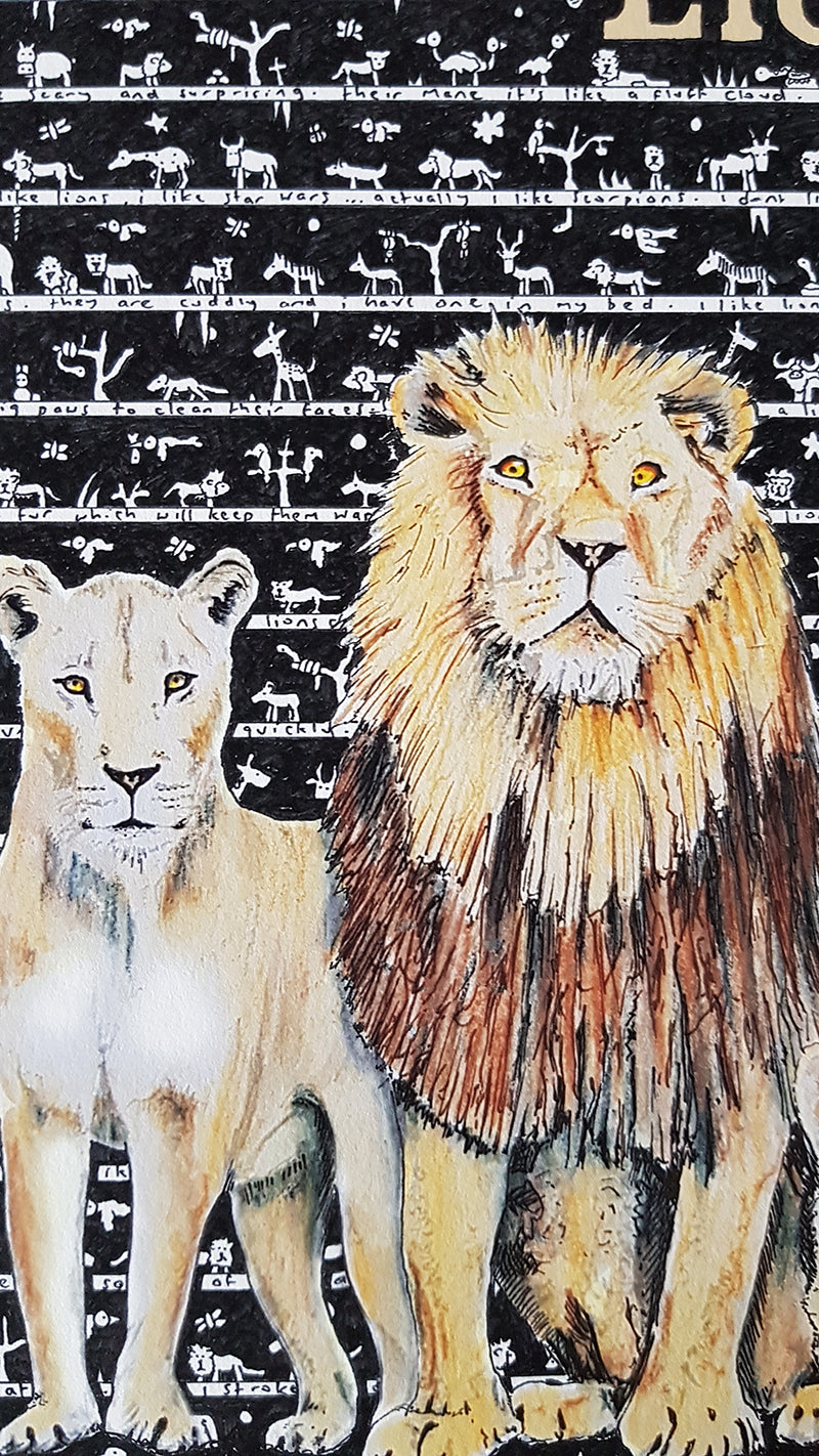 Lion Art Print - The Tiny Art Co
