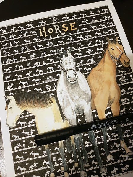 Horse Art Print - The Tiny Art Co