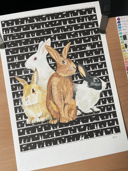 Rabbits Original Art