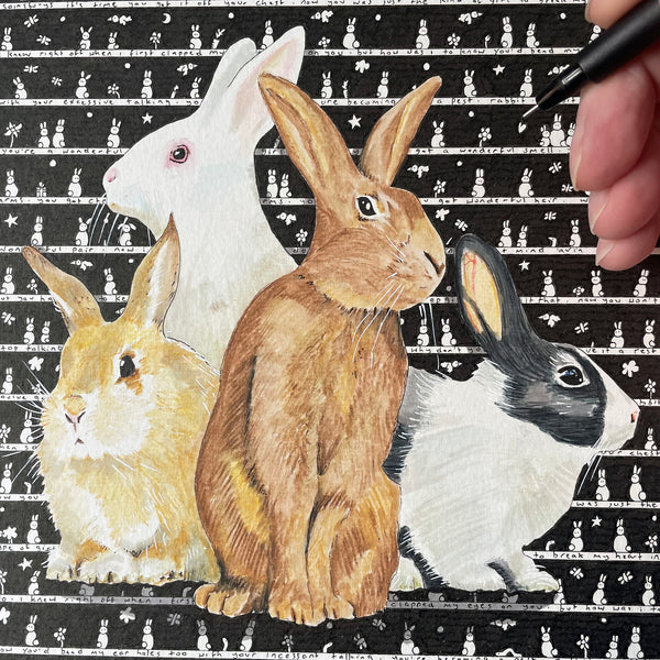 Rabbits Fleece Blanket