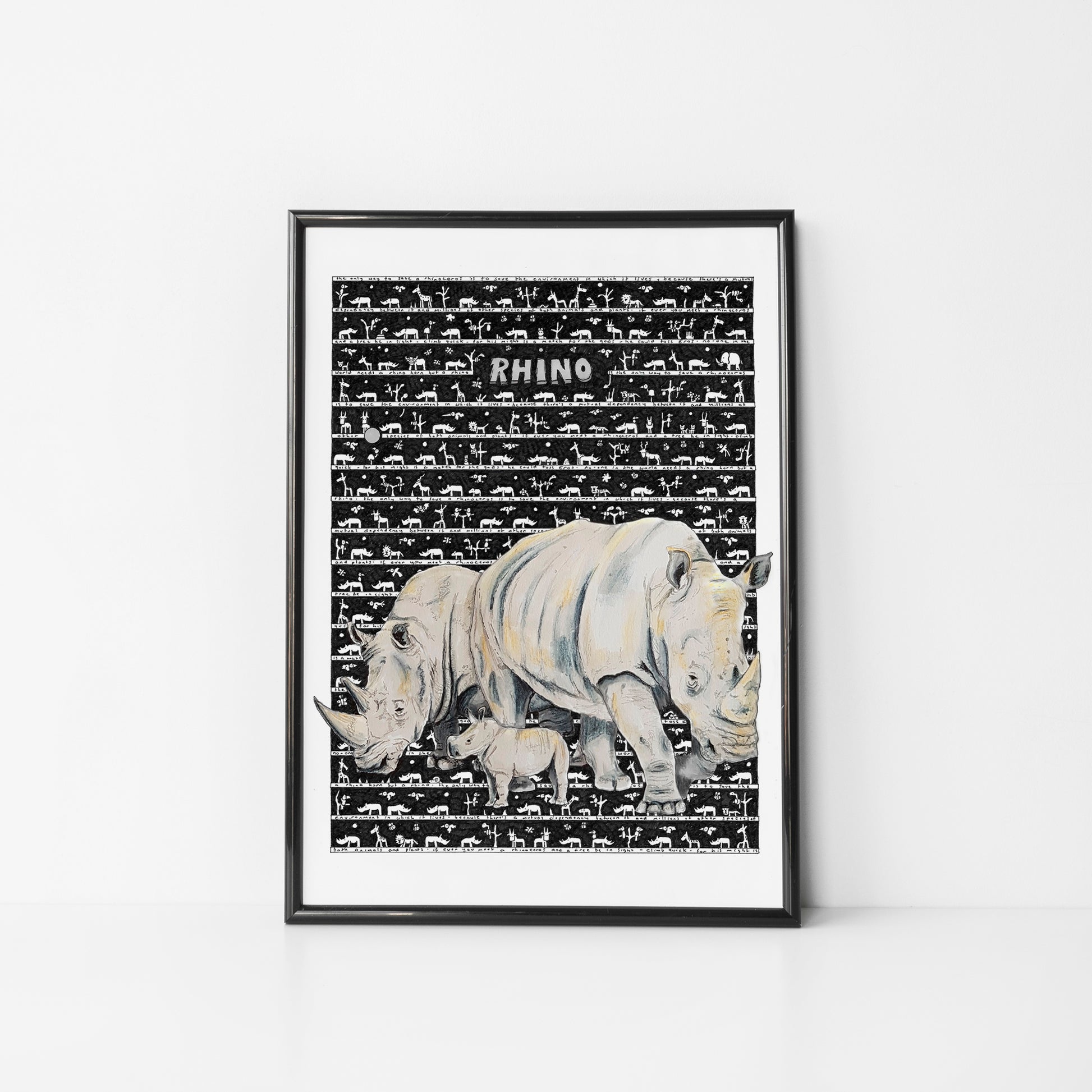 Rhino Standard Print - The Tiny Art Co