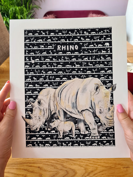 Rhino Fine Art Print - The Tiny Art Co