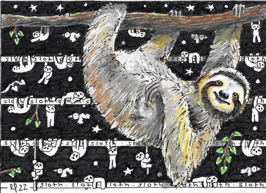 Sloth ACEO Print - The Tiny Art Co