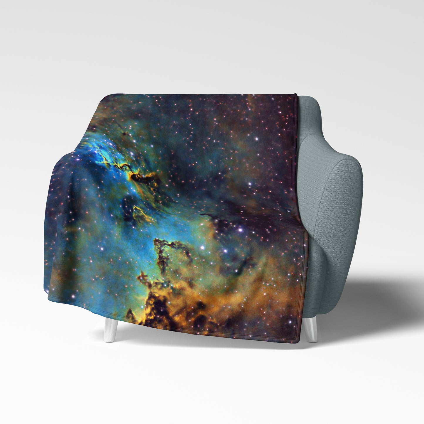 Space Blanket - Blue Nebula Heart - The Tiny Art Co