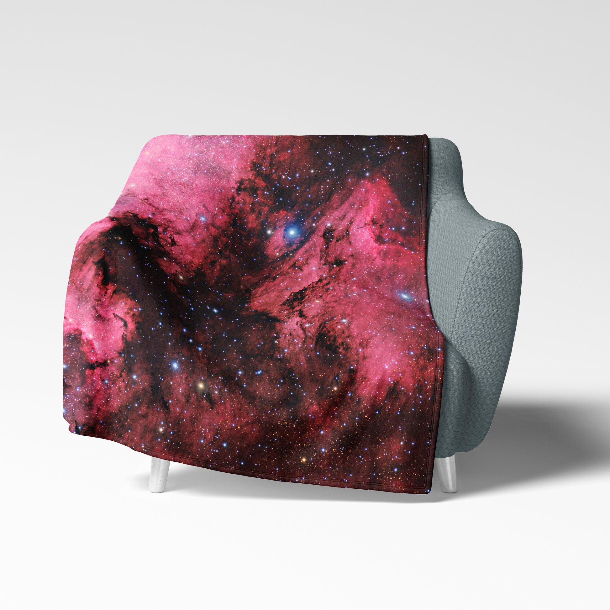 Space Blanket - Pink Nebula Throw - The Tiny Art Co