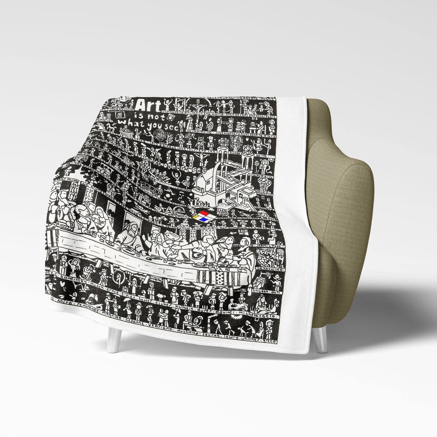 Art History Fleece Blanket - The Tiny Art Co
