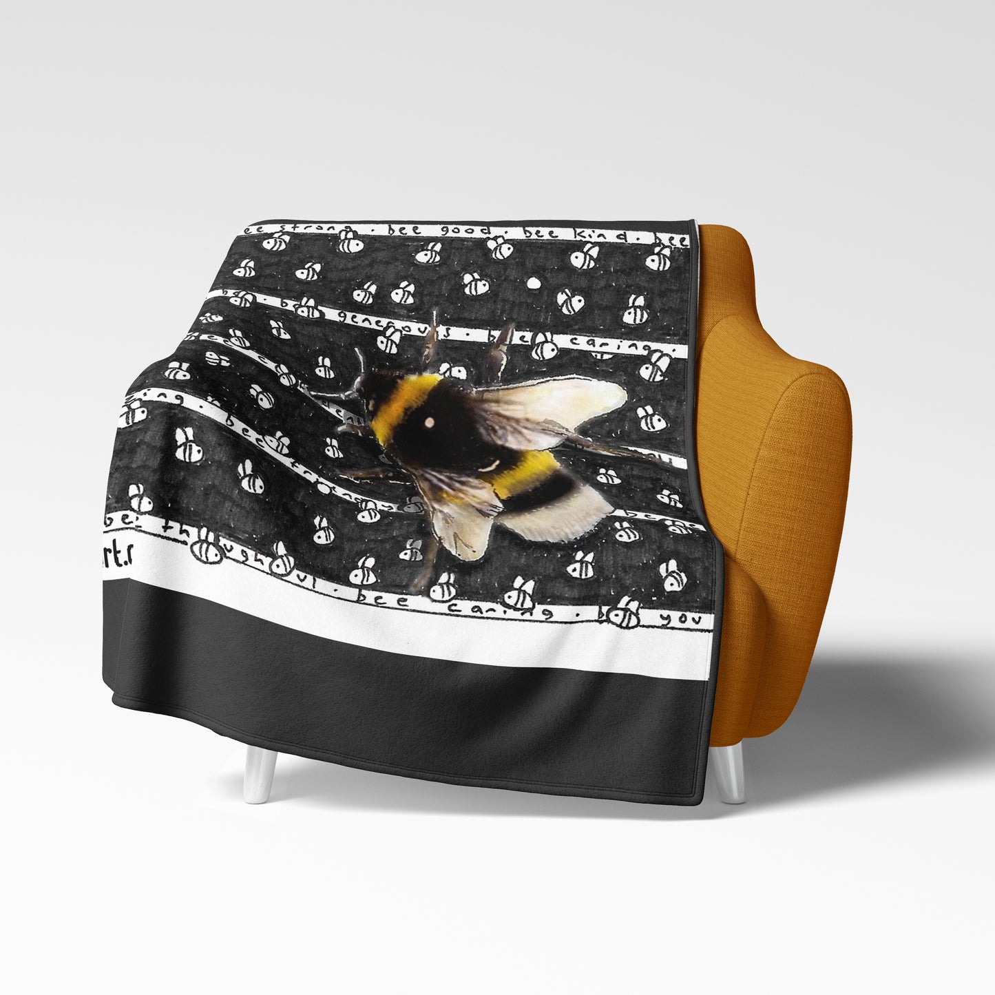 Bee Nice Fleece Blanket - The Tiny Art Co