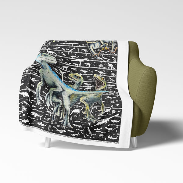Raptor Fleece Blanket - The Tiny Art Co
