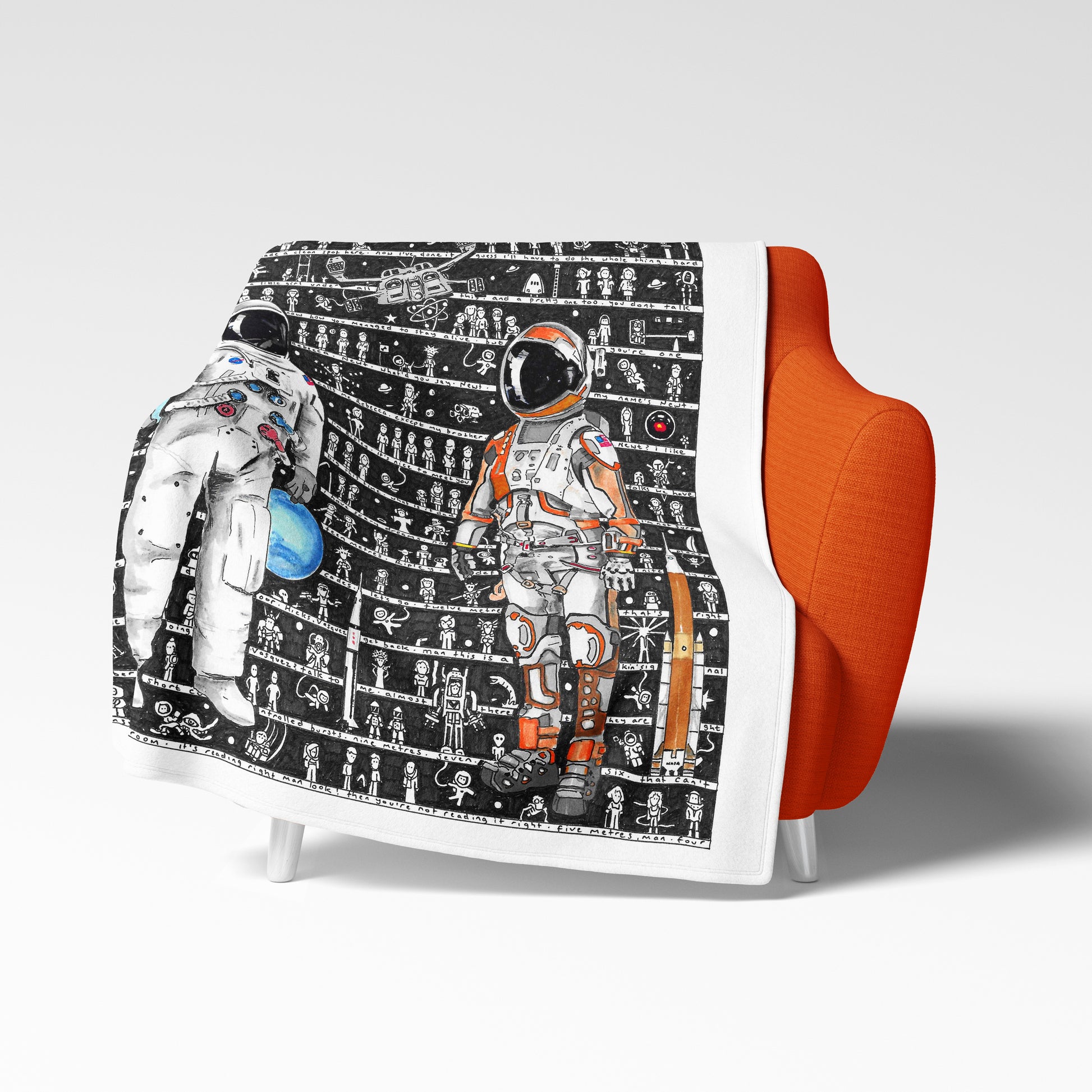Space Fleece Blanket - The Tiny Art Co